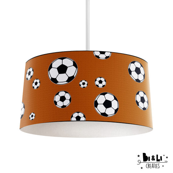 Hanglamp voetbal kinderkamer oranje