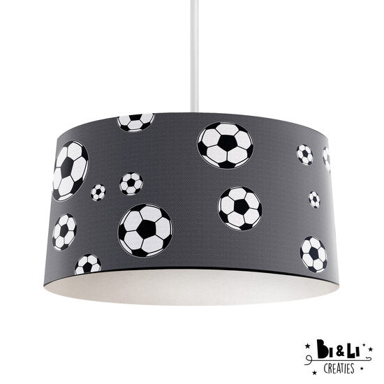 Hanglamp voetbal kinderkamer grijs