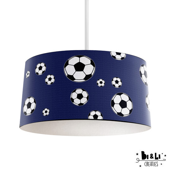 Hanglamp voetbal kinderkamer marine blauw
