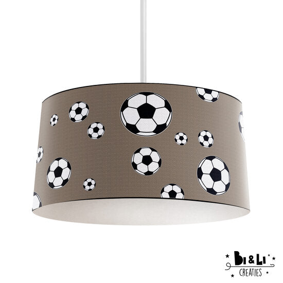 Hanglamp voetbal kinderkamer taupe