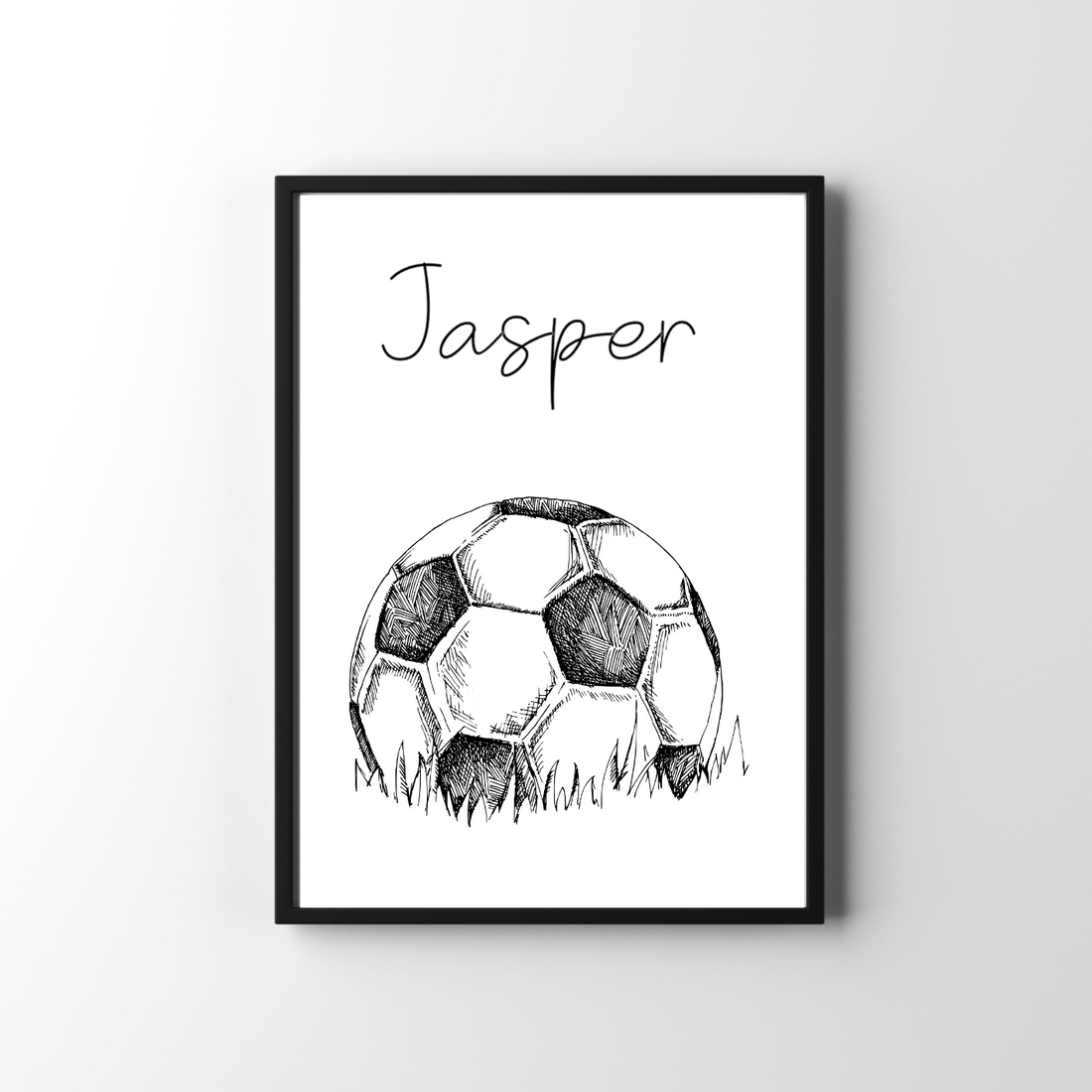 Voetbal poster kinderkamer - voetbal met naam