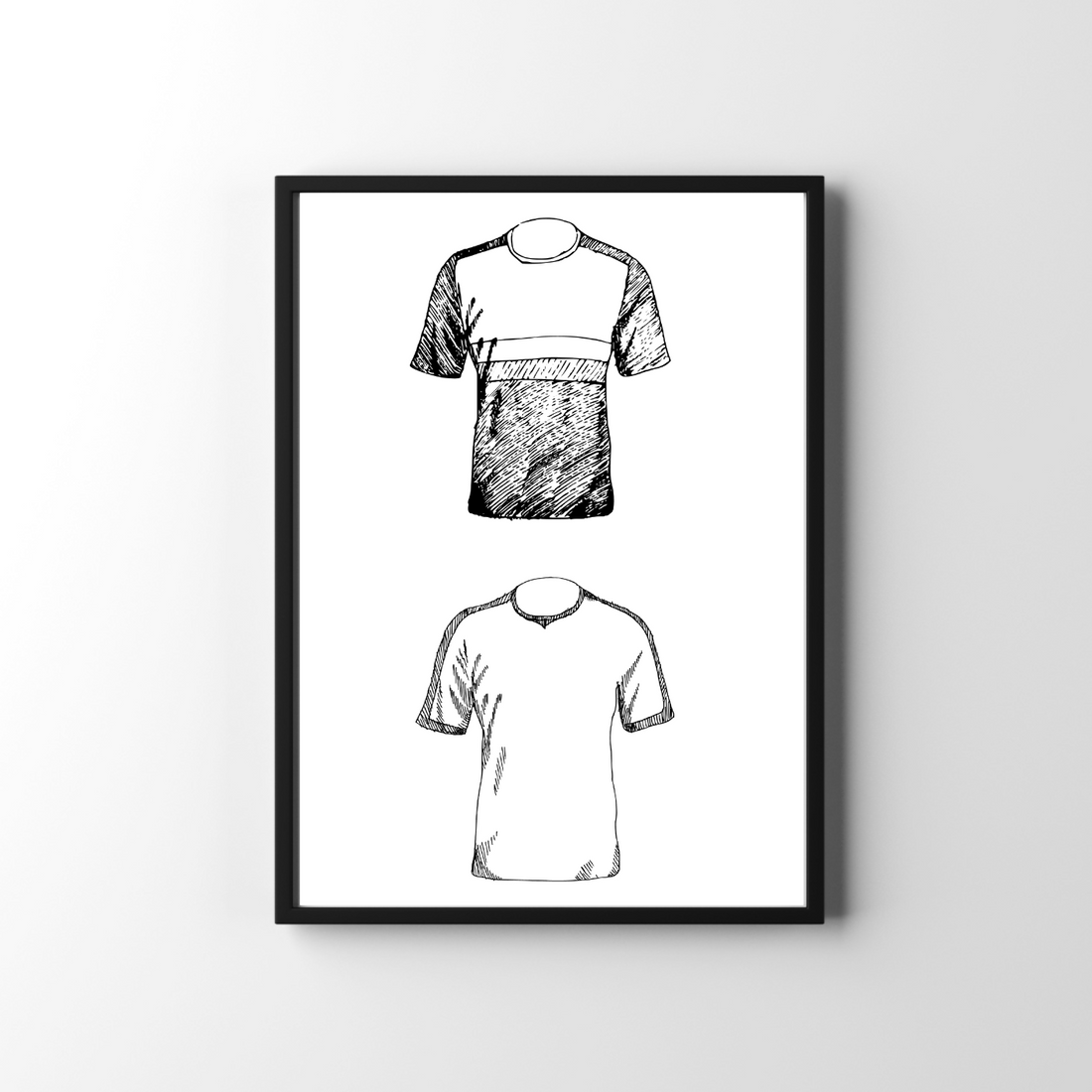Voetbal poster kinderkamer - voetbalshirts