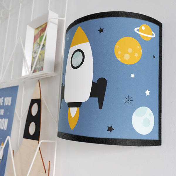 Wandlamp kinderkamer dieren onderweg takelwagen - wit