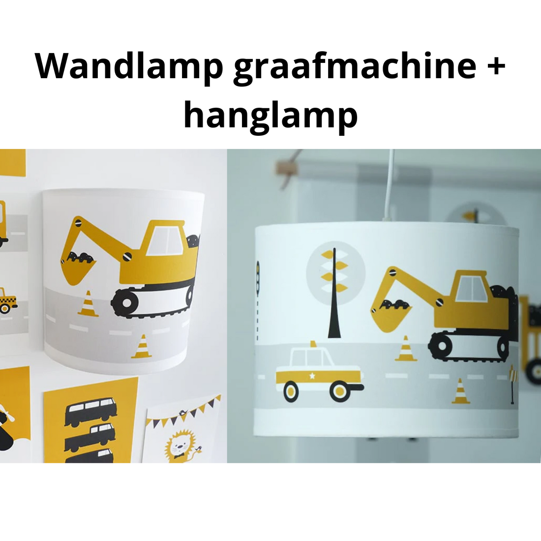 Lampenset voertuigen kinderkamer - oker