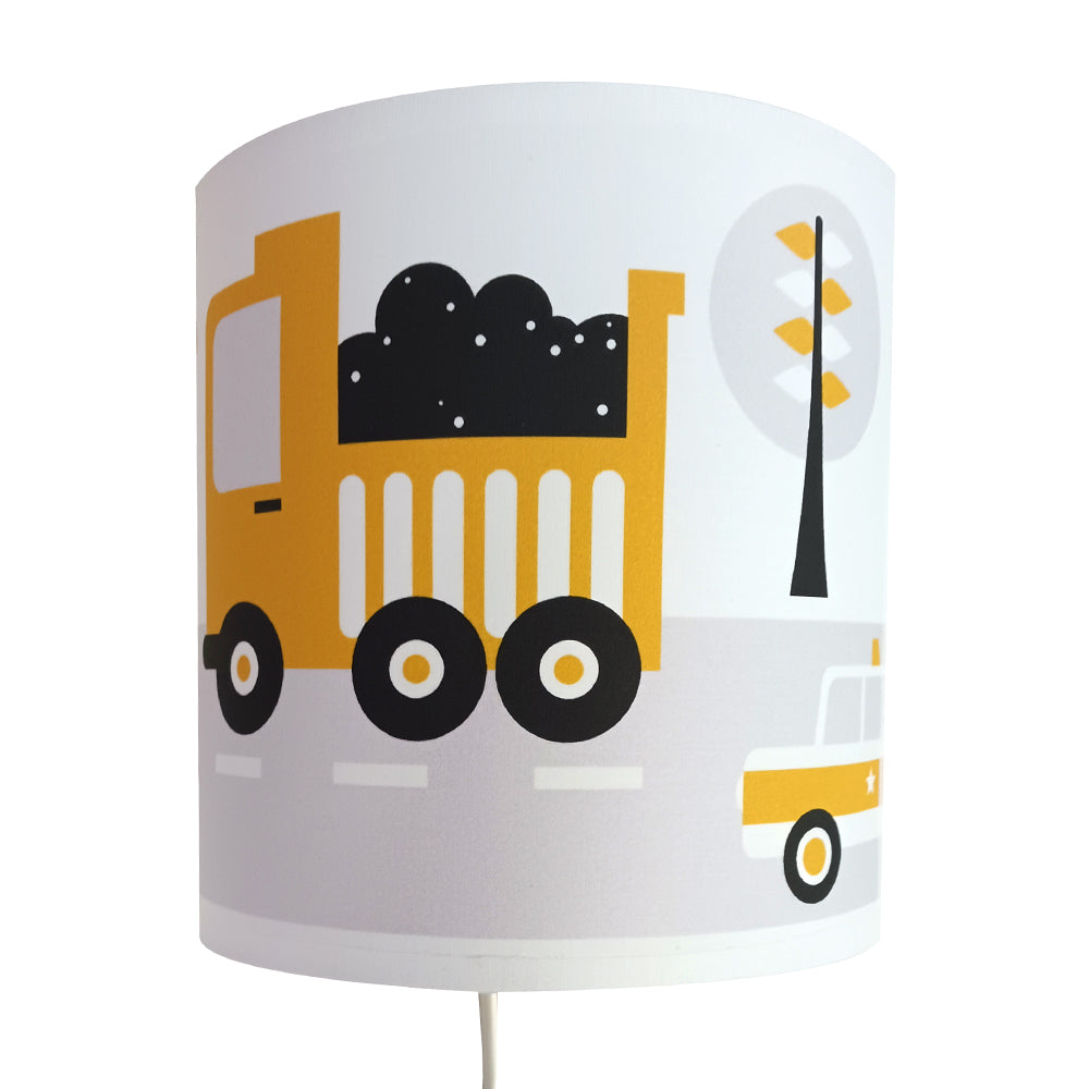 Wandlamp kinderkamer kiepwagen - oker