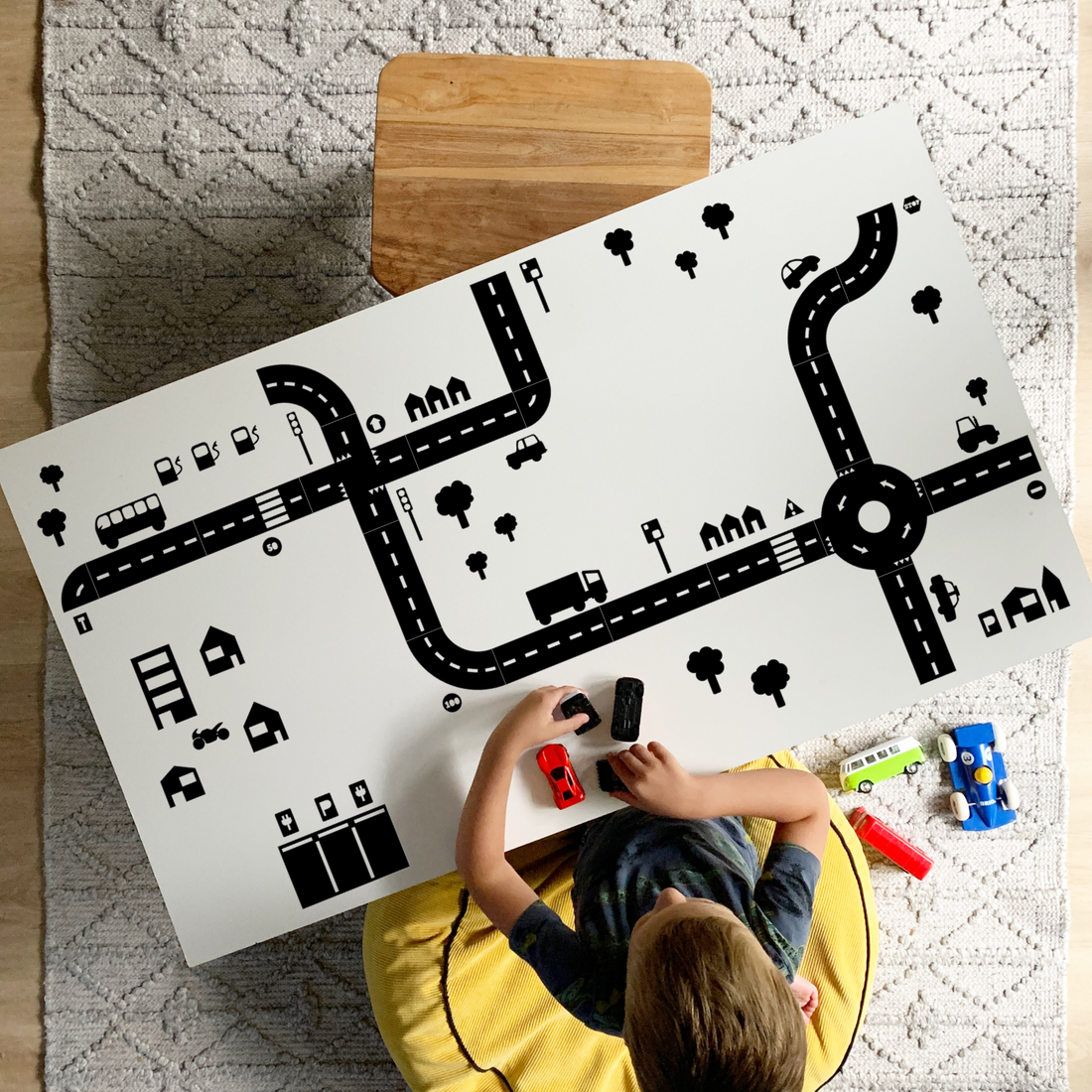 Autobaan stickerset zwart, voordeelset