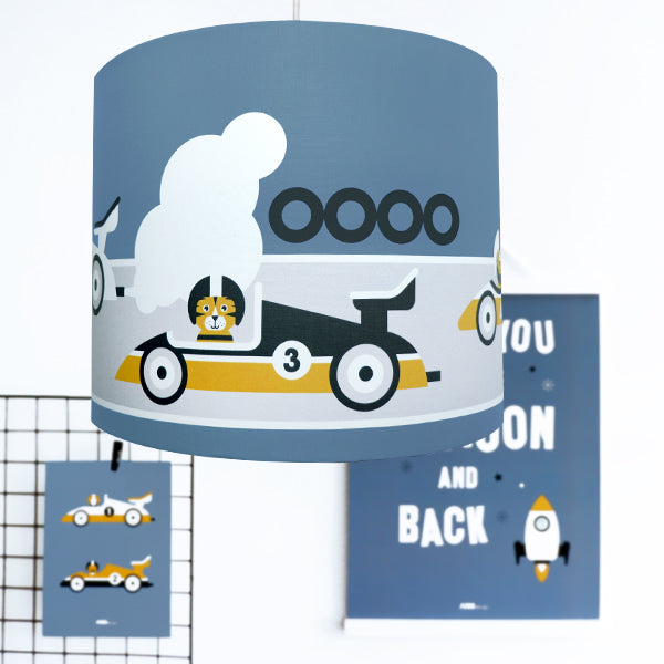 Kinderkamer lamp Formule 1 circuit - blauw