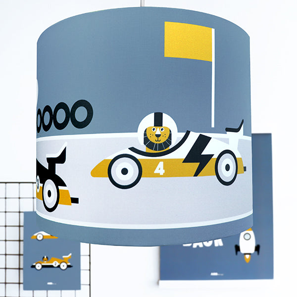 Kinderkamer lamp Formule 1 circuit - blauw