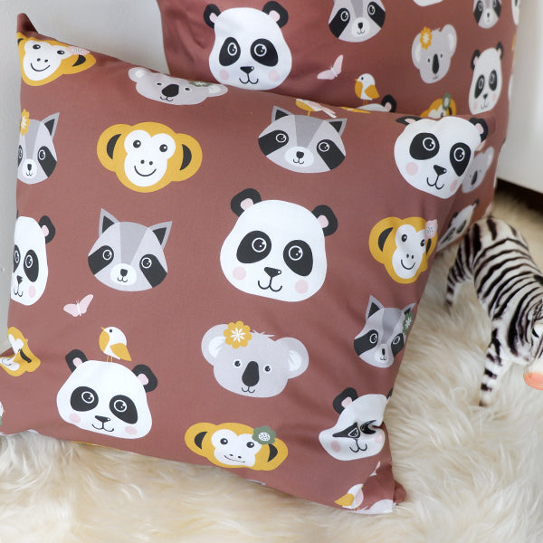 Kussen kinderkamer Panda - bruin (inclusief binnenkussen)