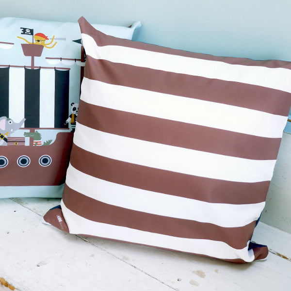 Kussen kinderkamer Piraat Piratenschip - mint (inclusief binnenkussen)