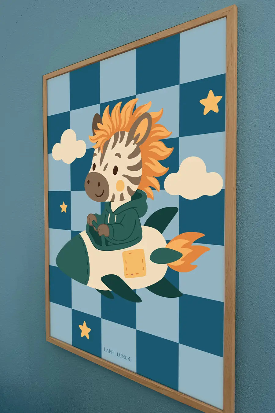 Zebra Maeve poster voor de kinderkamer