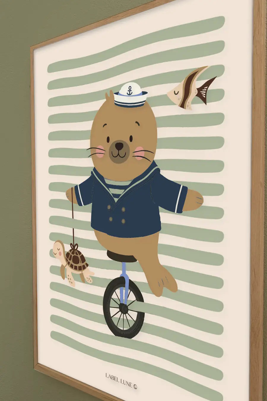 Zeehond Davy poster voor de kinderkamer