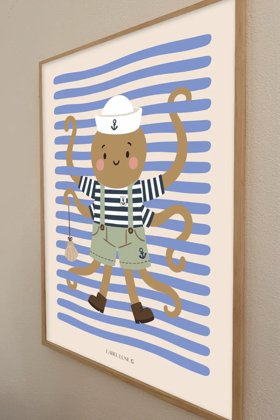 Octopus Vigo poster voor de kinderkamer
