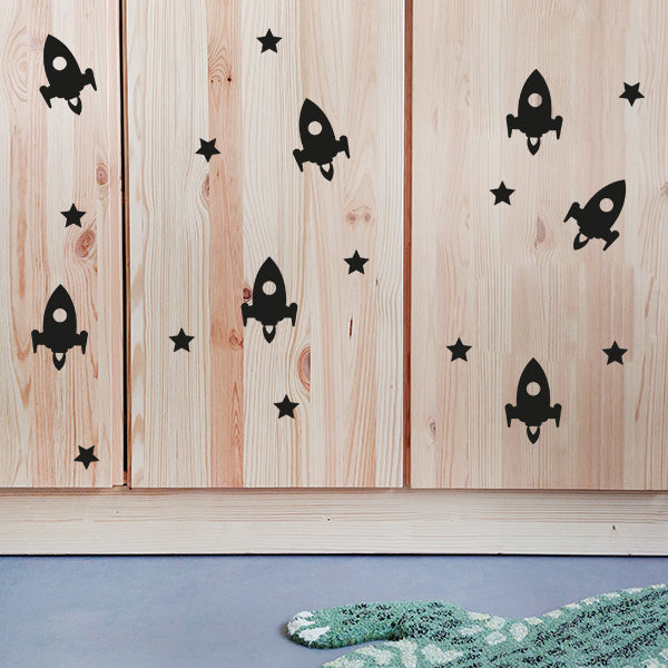 Muurstickers raket ruimtevaart