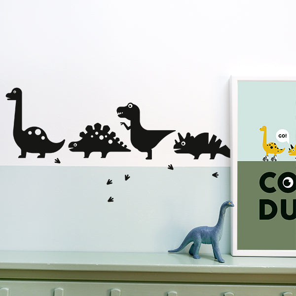 Muursticker set 4 Dino&