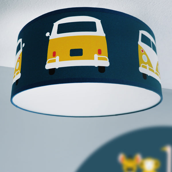 Lampen set safari VW bus - donker blauw