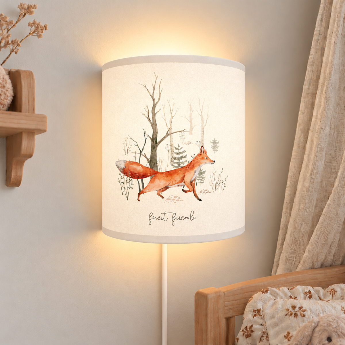 Wandlamp kinderkamer Vosje Forest Friends