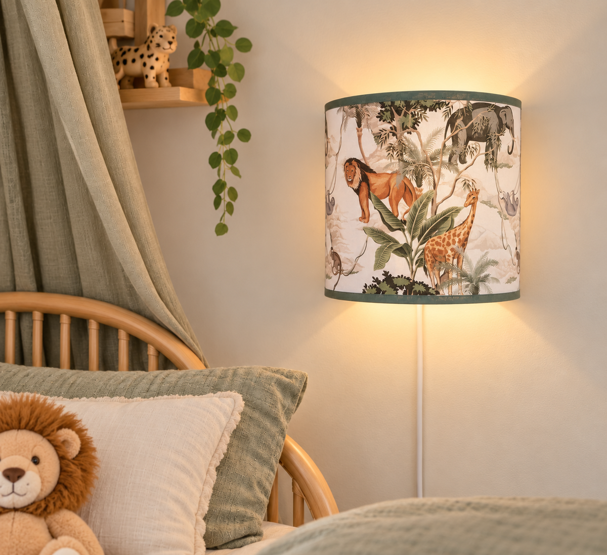 Wandlamp jungle kamer - kinderkamer (leeuw)
