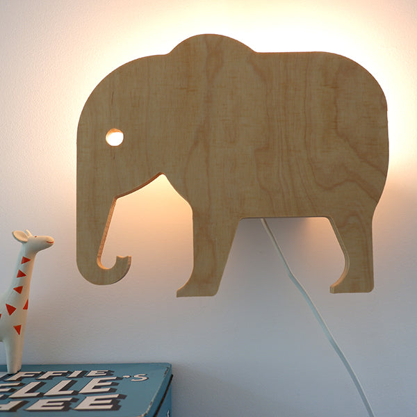 Wandlamp kinderkamer Olifant - hout