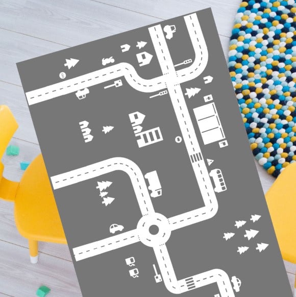 Autobaan stickers rotonde wit