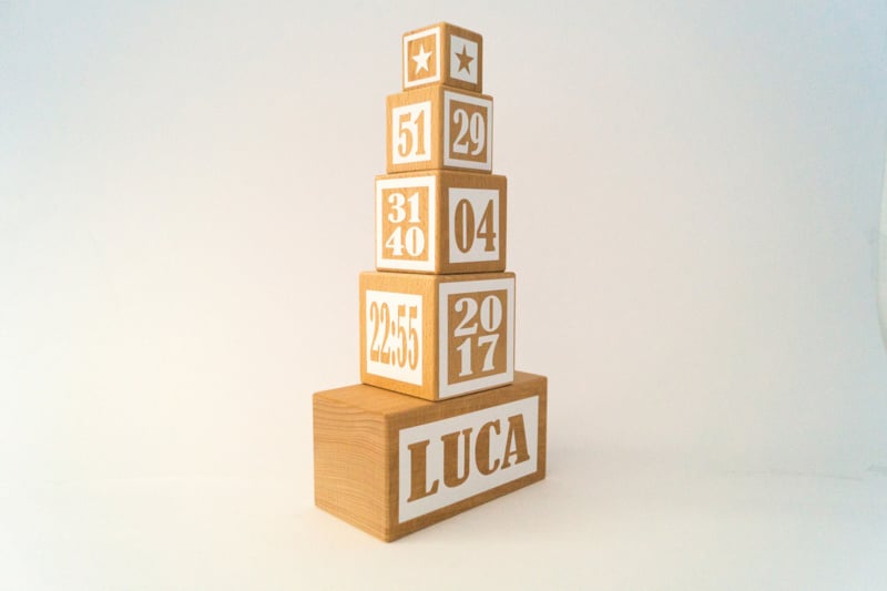 Geboorteblokken - kleur lichtblauw