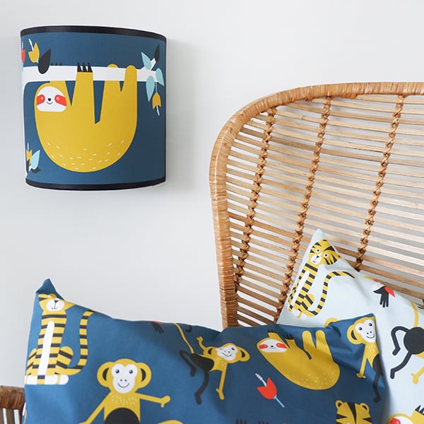 Lampenset jungle kinderkamer - donker blauw