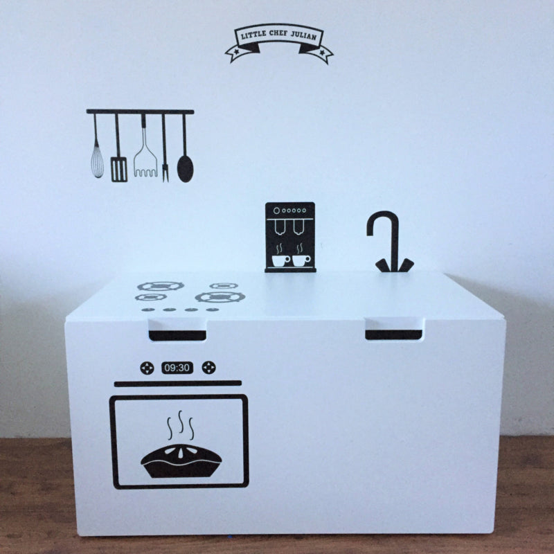 Kinderkeuken - speelkeuken sticker oven