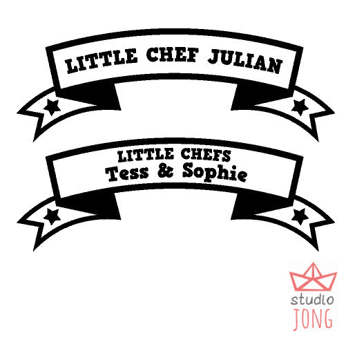 Kinderkeuken - speelkeuken sticker kok gepersonaliseerd