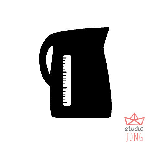 Kinderkeuken - speelkeuken sticker waterkoker