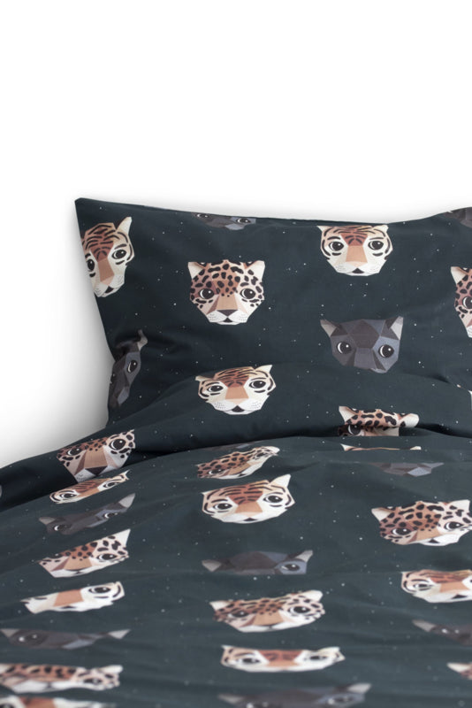 Jungle kamer dekbedovertrek Studio Ditte (Panthera donker) - junior 120x150