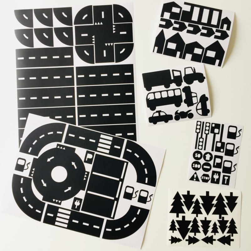 Stel je eigen autobaan stickers set samen