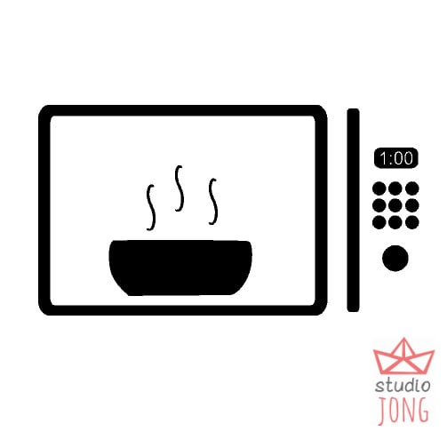 Kinderkeuken - speelkeuken sticker magnetron