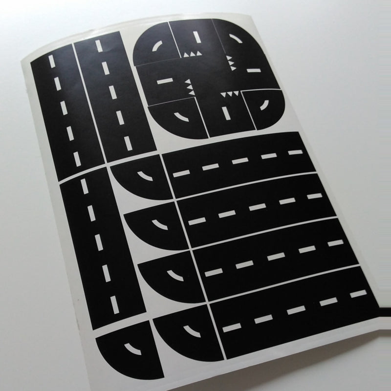 Autobaan wegdelen stickers zwart