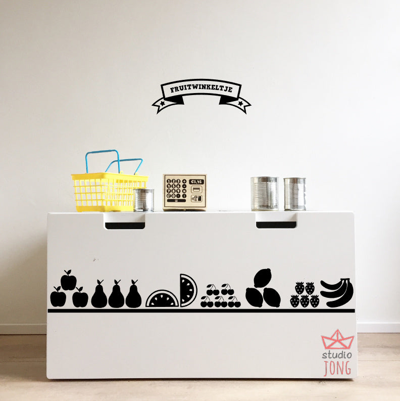 Speelgoedwinkeltje stickers - fruitwinkel
