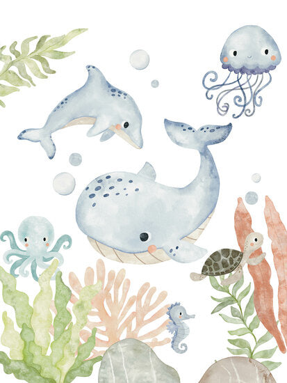 Poster kinderkamer onderwater wereld