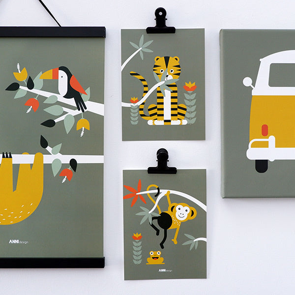 Kinderkamer aankleding en decoratie set - Jungle kamer olijfgroen