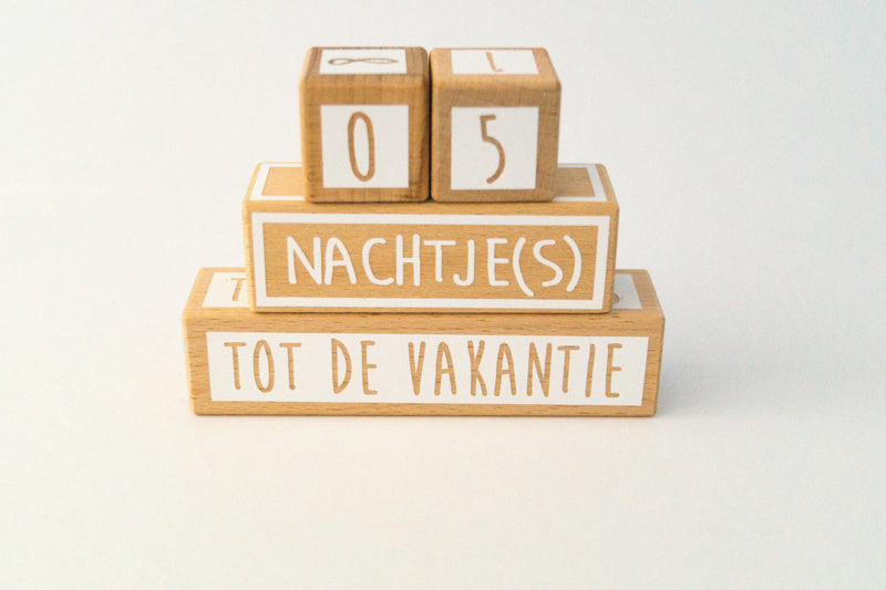 Aftelblokken hout (diverse kleuren) type pyramide