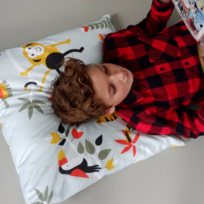 Kussen XL jungle kinderkamer mint old green