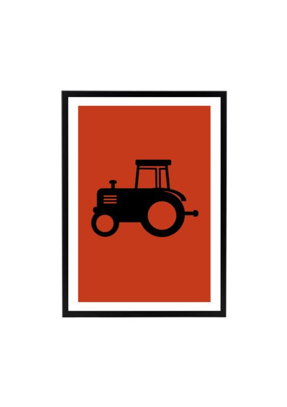 Poster kinderkamer tractor (diverse kleuren)