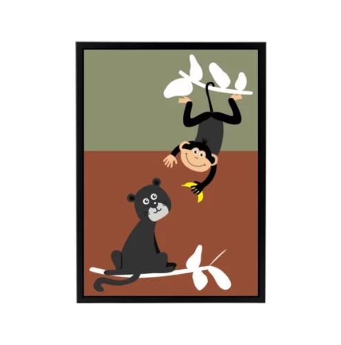 Poster jungle kamer - aap en panter