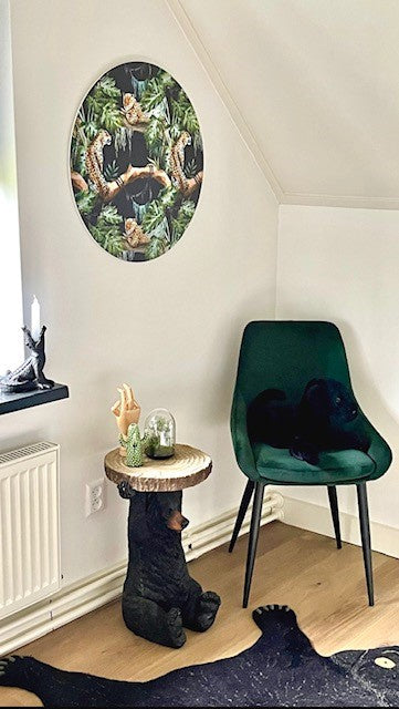 Behangcirkel jungle kamer (zwart)