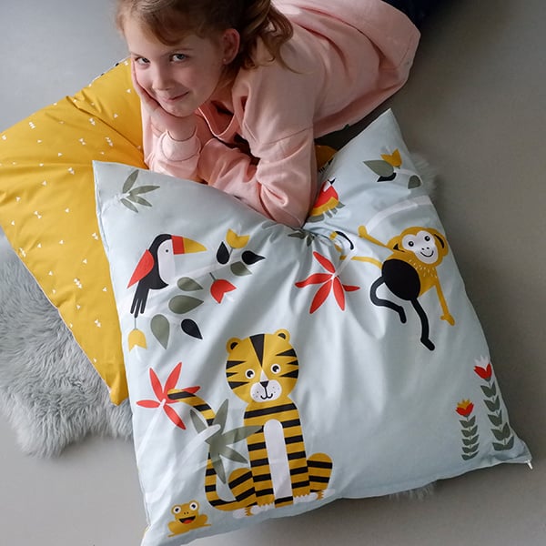 Kussen XL jungle kamer mint old green