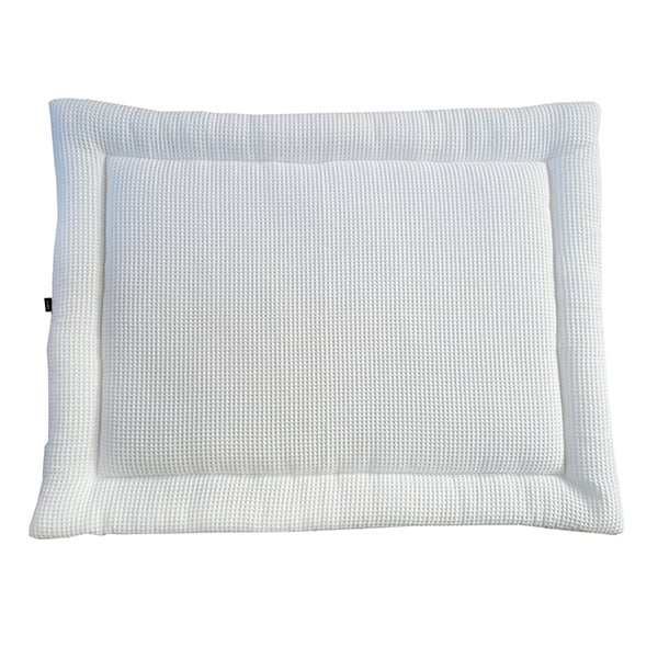 Boxkleed wafelstof reversible - wit