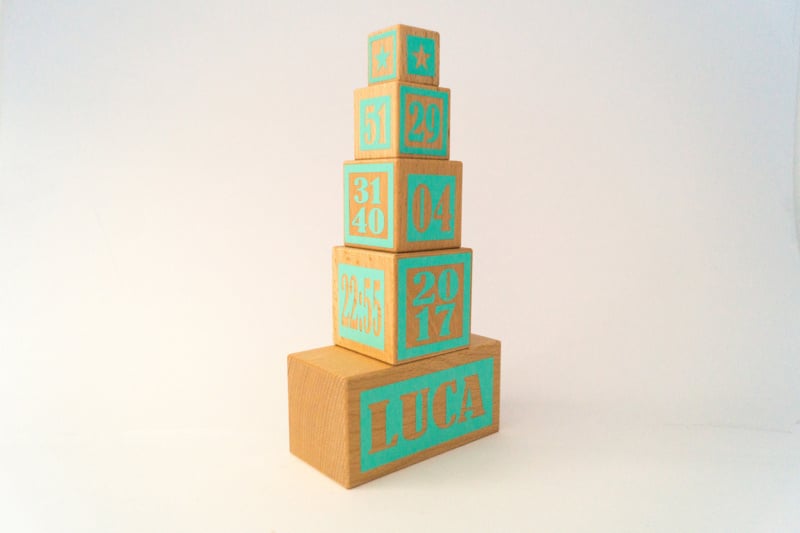 Geboorteblokken - kleur goud