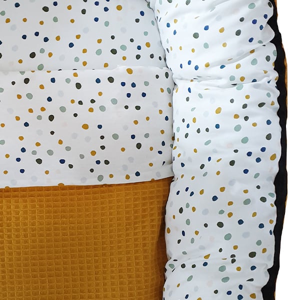 Babynestje wafelstof oker - confetti (incl dekentje)