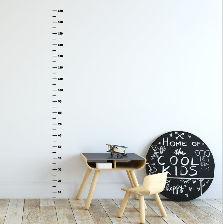 Groeimeter meetlat sticker XL - zwart