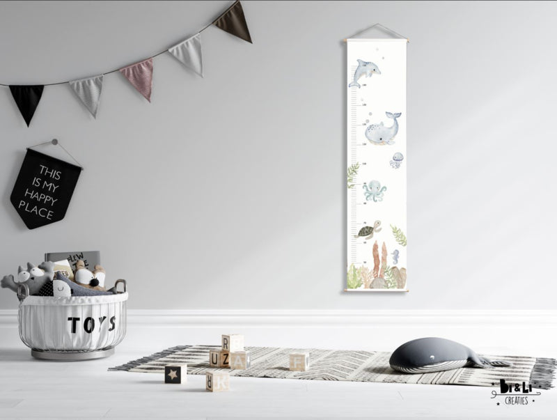 Groeimeter zeedieren wit