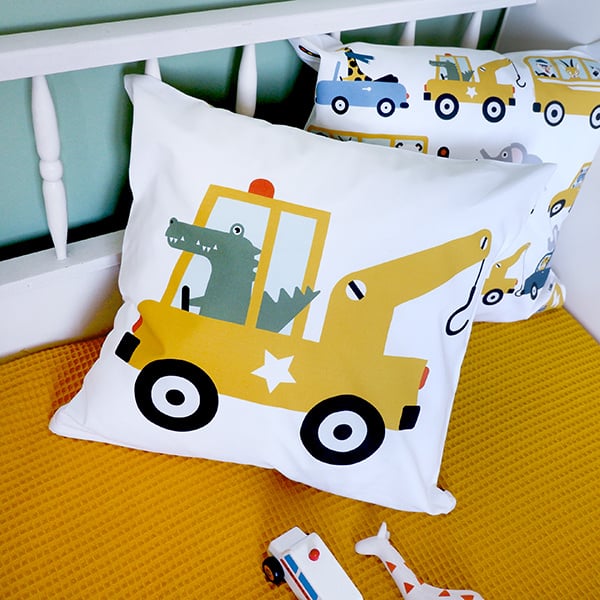 Kinderkamer aankleding en decoratie set - dieren onderweg (met lamp)