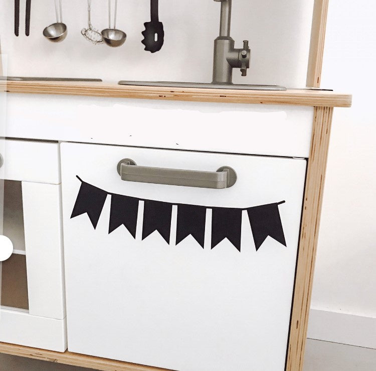 Ikea keukentje sticker vlaggetjes