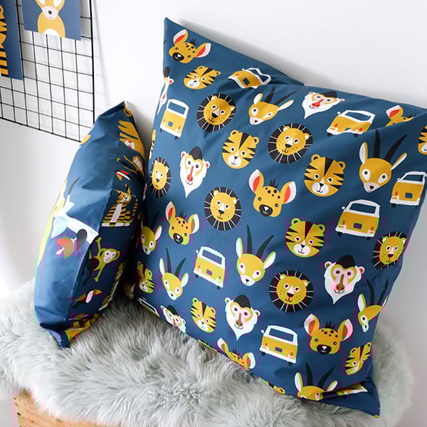 Kussen XL Safari donkerblauw